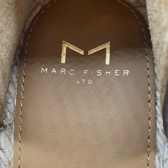 Marc Fisher Womens Shoes Adalla Sandals 10 Brown Wedge Espadrille Wedge Casual - Picture 9 of 13